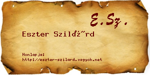 Eszter Szilárd névjegykártya